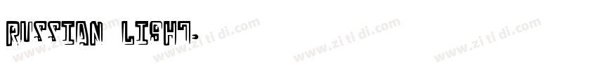 russian light字体转换